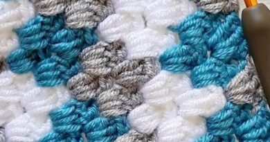 Crochet granny diamond stitch