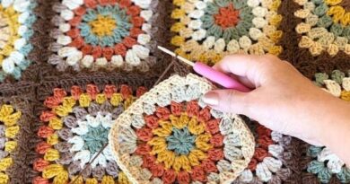 Crochet sunburst granny square