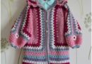 Hexagonal crochet camping cardigan