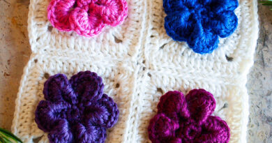 Crochet flowers square free pattern